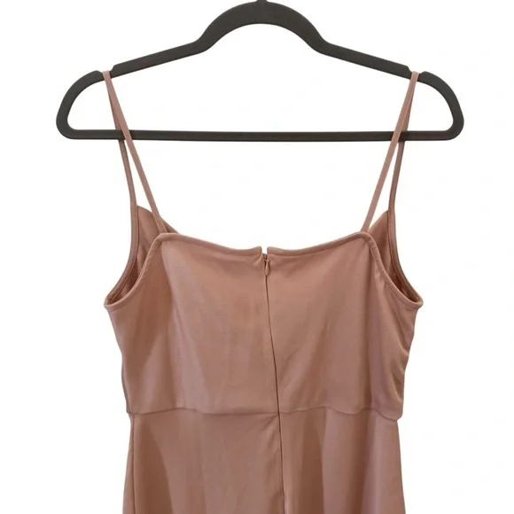 NWT BHLDN Cali Satin Charmeuse Midi Dress in "Oyster" Size 6 - Picture 8 of 13